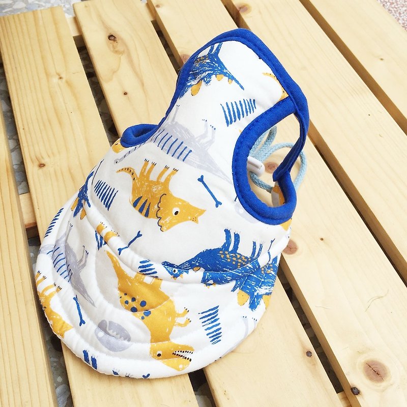 Doodle Dinosaur Flip Cap Sun Hat XL/M - Clothing & Accessories - Cotton & Hemp Multicolor