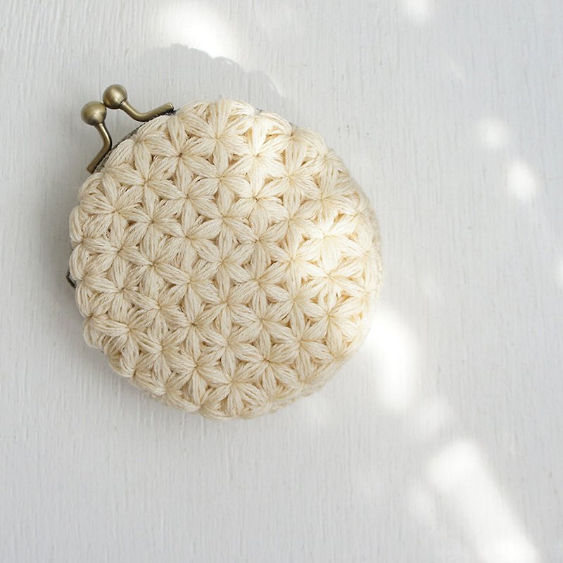 Ba-ba handmade Jasmine Stitch crochet coinpurse No.C1330 - Toiletry Bags & Pouches - Other Materials Yellow