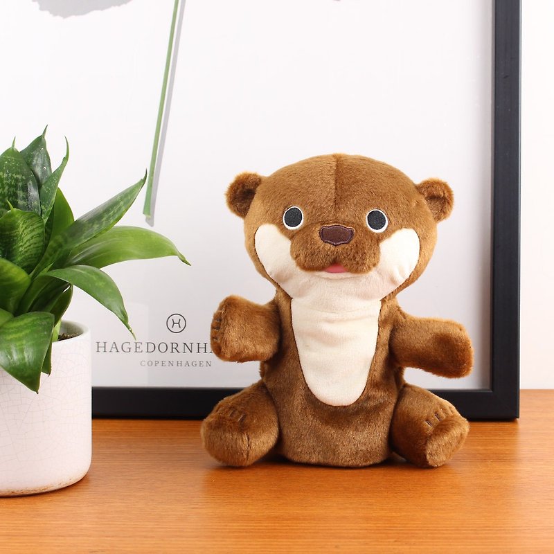【Tamping animals】Eurasian otter hand puppet - Stuffed Dolls & Figurines - Polyester Brown
