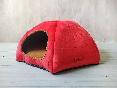 Lucky Me 寵物設計 躲貓貓- 隱密型貓窩 溫暖火爐 兩個洞口