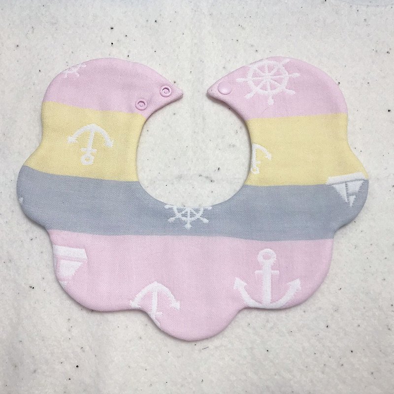 Little Sailor - Handmade Saliva / Bib / Mi Yue - Bibs - Other Materials Pink