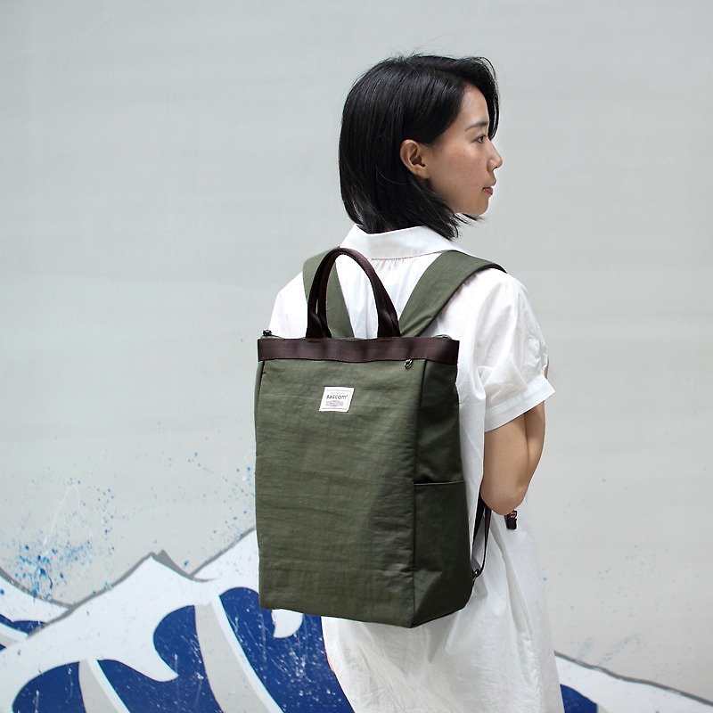 [Easy to use series] easy to use portable backpack - กระเป๋าเป้สะพายหลัง - วัสดุอื่นๆ สีเขียว