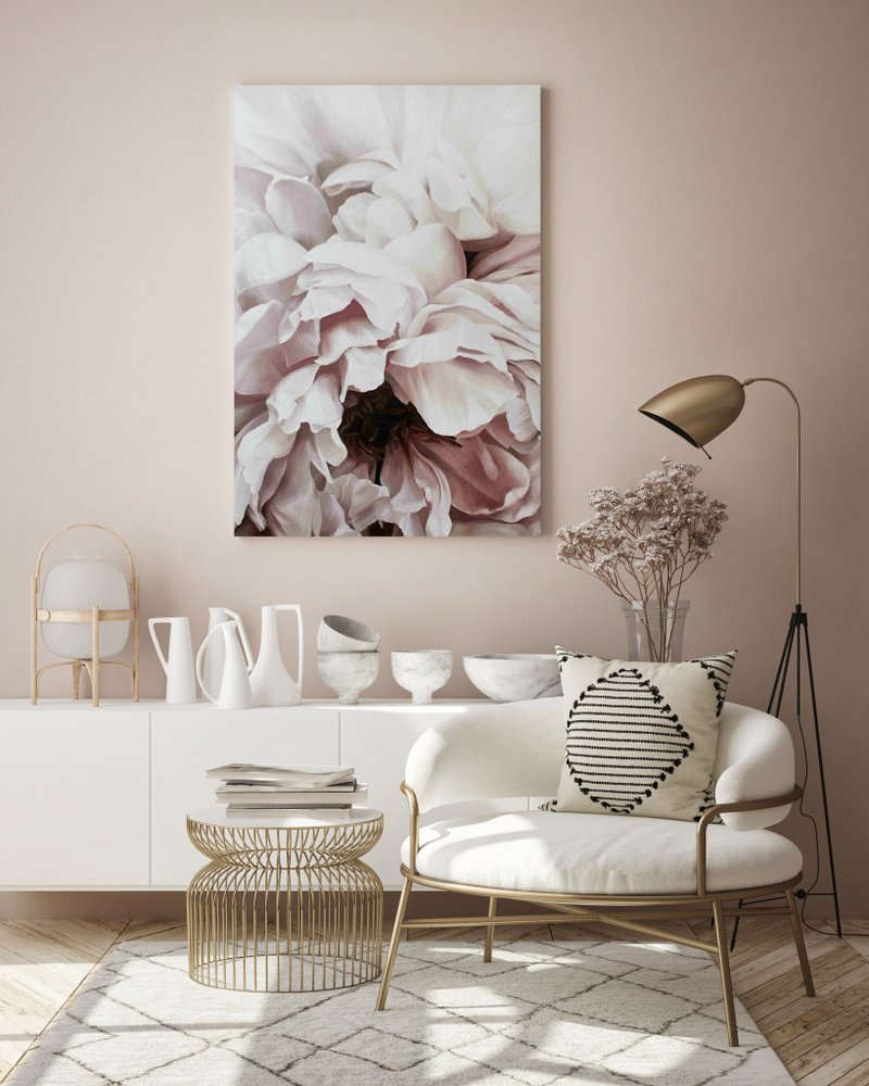 Pink Painting | Pink Nature | Pink Wall Art | Pink Flowers Art | Pink Peonies - 壁貼/牆壁裝飾 - 棉．麻 粉紅色