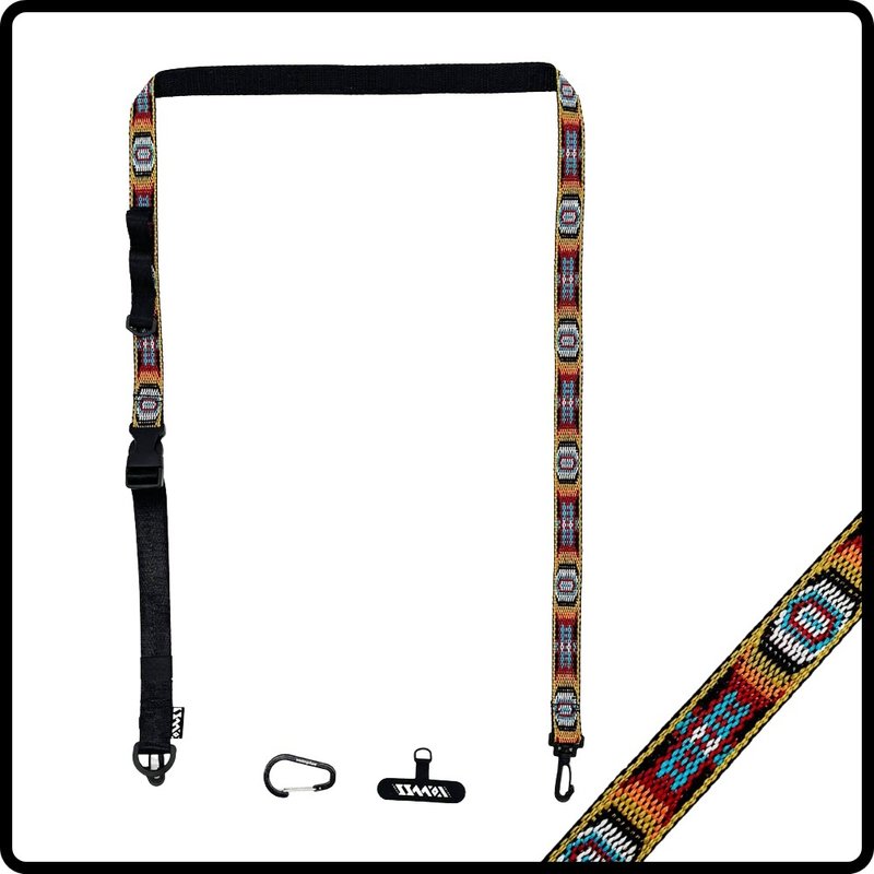 [Totem Series] Aboriginal style pattern woven multi-functional strap buckle model (earth totem) - Lanyards & Straps - Polyester Multicolor