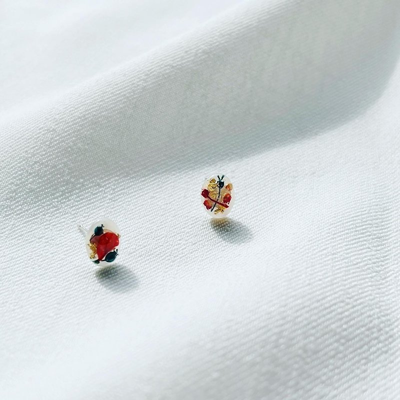 Impression (real flower earrings) - Earrings & Clip-ons - Plants & Flowers Multicolor