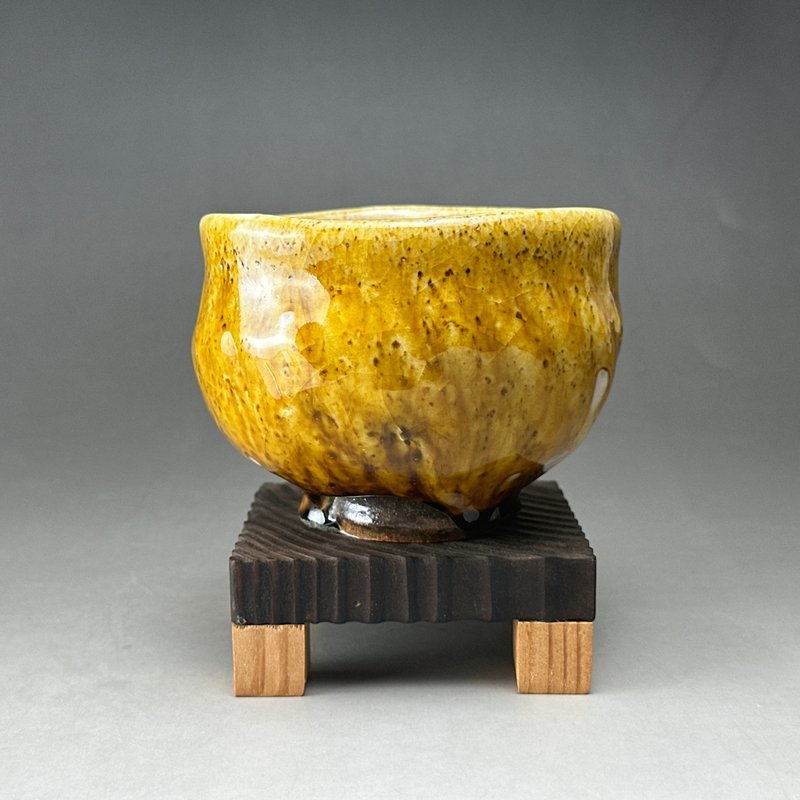 台灣名家楊晴晴【Handmade Cup】手作釉變杯22 - 茶壺/茶杯/茶具 - 陶 金色