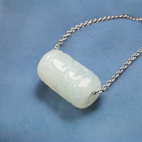 瓔珞珠寶盒 E.L.Jewelry Box 冰種翡翠雕花路路通項鍊 | 天然緬甸玉翡翠A貨 | 送禮