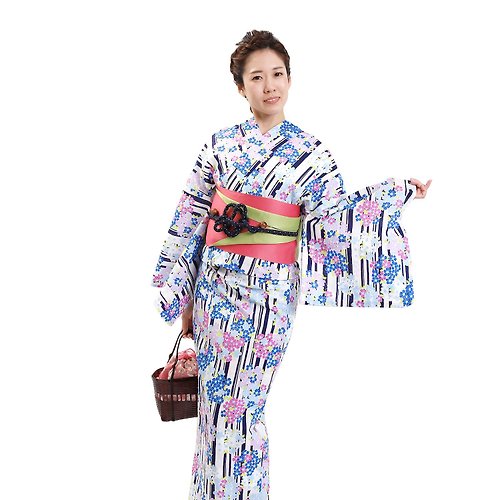 fuukakimono 日本 和服 女性 浴衣 腰封 2件組 F Size x24-05 yukata