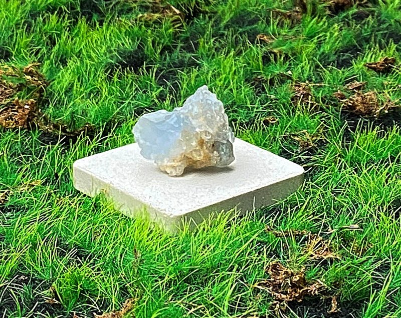 能量擺飾-天然可愛能量原礦小天青石 療癒 治癒 快速出貨 - 擺飾/家飾品 - 水晶 藍色