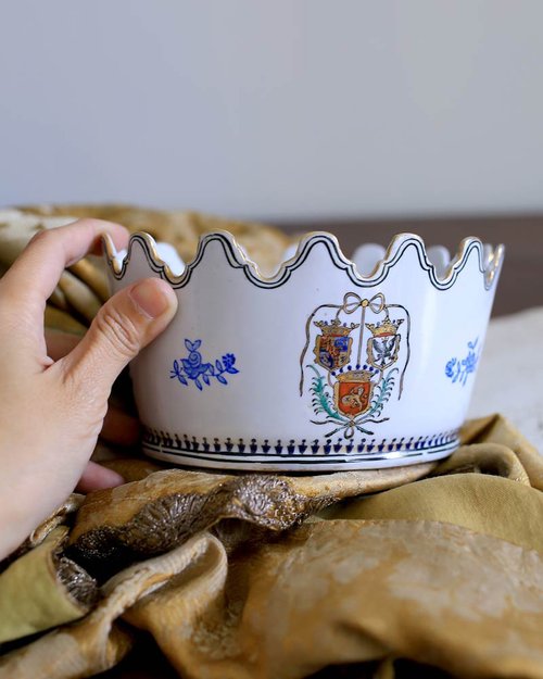 フランスアンティーク陶器　プレート 緑色装飾 緑のバルボティーヌ - L'atelier Brocante / ラトリエブロカント