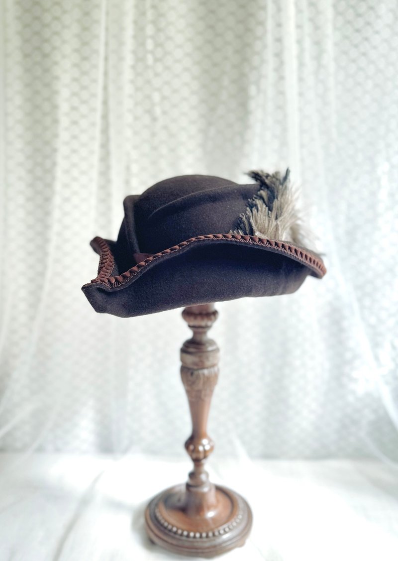 手作りウールハット - Sylphi - 帽子 - ウール グレー