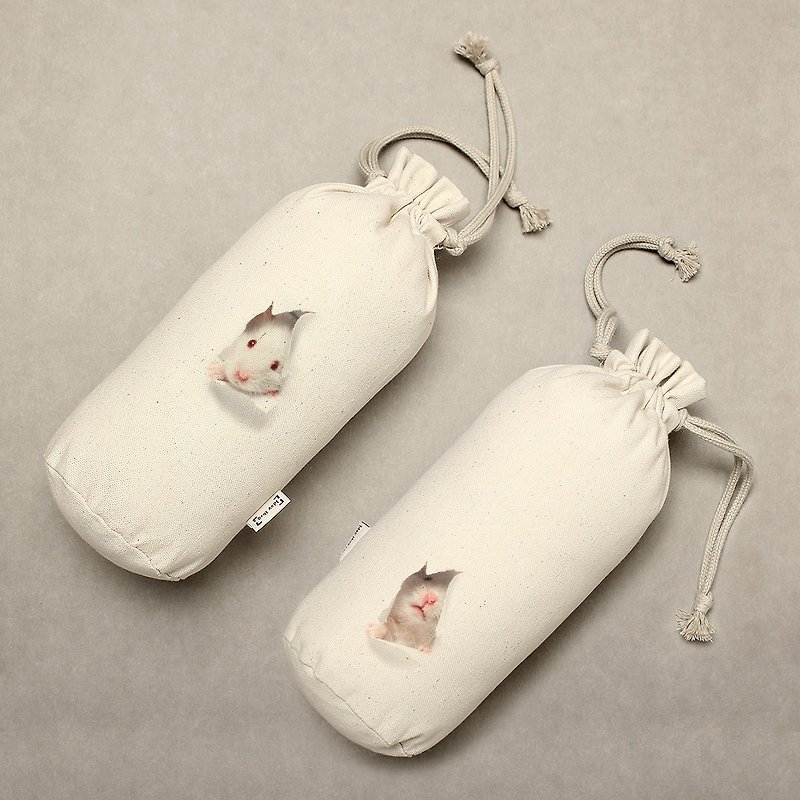 毛孩用品 貓草包 逗貓 寵物 玩具 貓抱枕 - 鼠幻影 (正反面圖) - 貓/狗玩具 - 棉．麻 白色