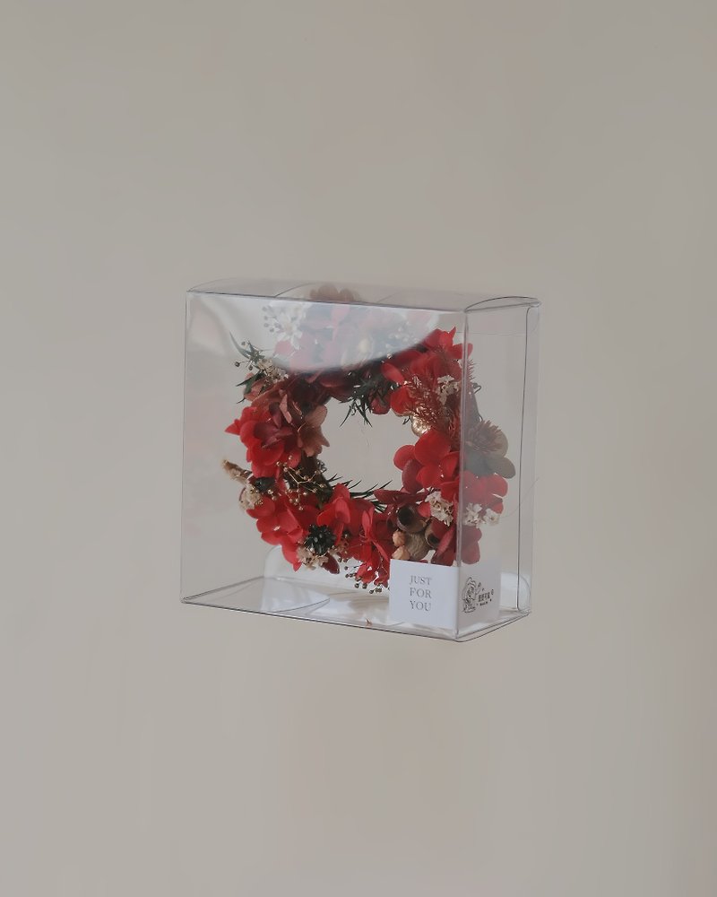 【クリスマスギフトボックス】xuli.96 かわいい小さな不滅の花のリース - ドライフラワー・ブーケ - 寄せ植え・花 