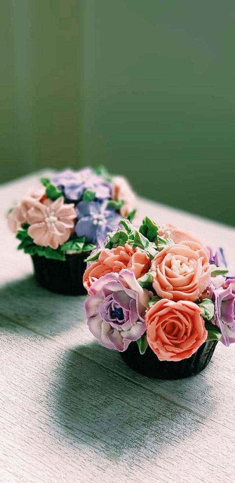 Korean-style squeezing flowers [bean paste squeezing cup cake] Low-sugar, healthy, beautiful, not greasy, study 3 flower types - Other - Other Materials 