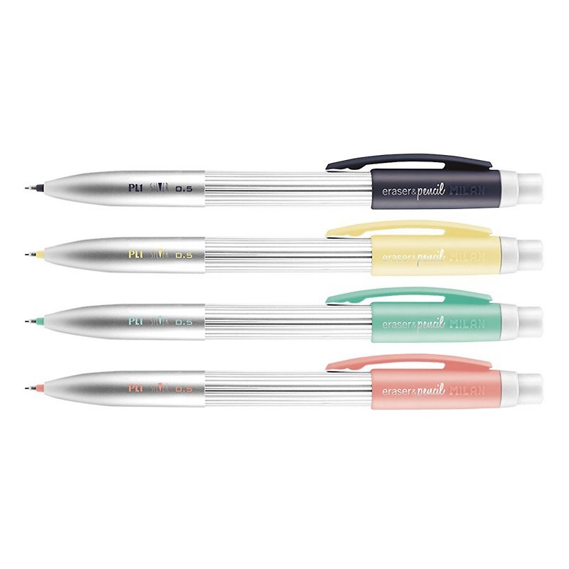 MILAN PL1 SILVER Mechanical pencil_0.5mm_ (4 colors optional) - ดินสอ - พลาสติก หลากหลายสี