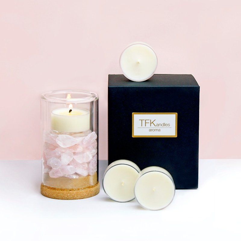 Powder Crystal Candlestick fragrance group - limited to February 9 (Valentine's Day preferred) - Insect Repellent - Wax Pink