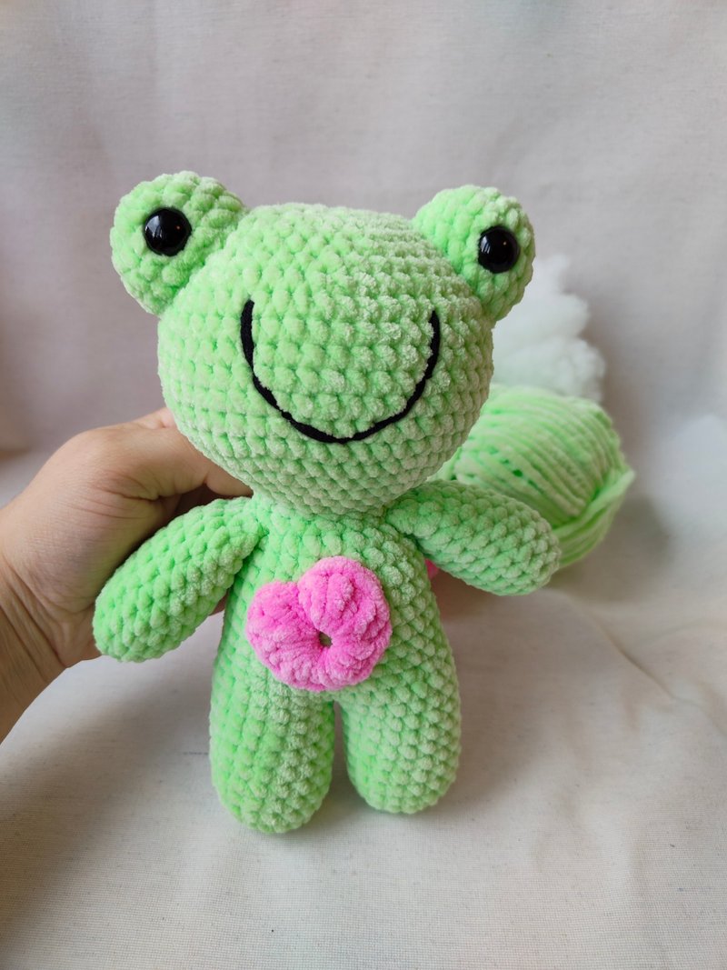 Crochet frog plush pattern, frog amigurumi - Logo 設計/圖案設計 - 其他材質 