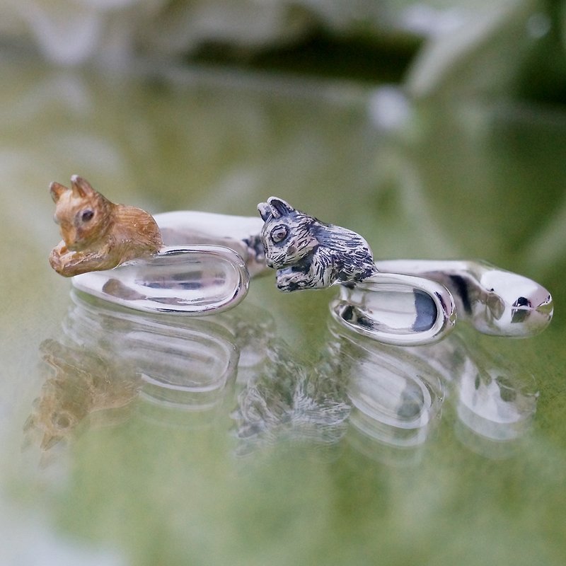 Squirrel ear cuff - Earrings & Clip-ons - Sterling Silver Gold