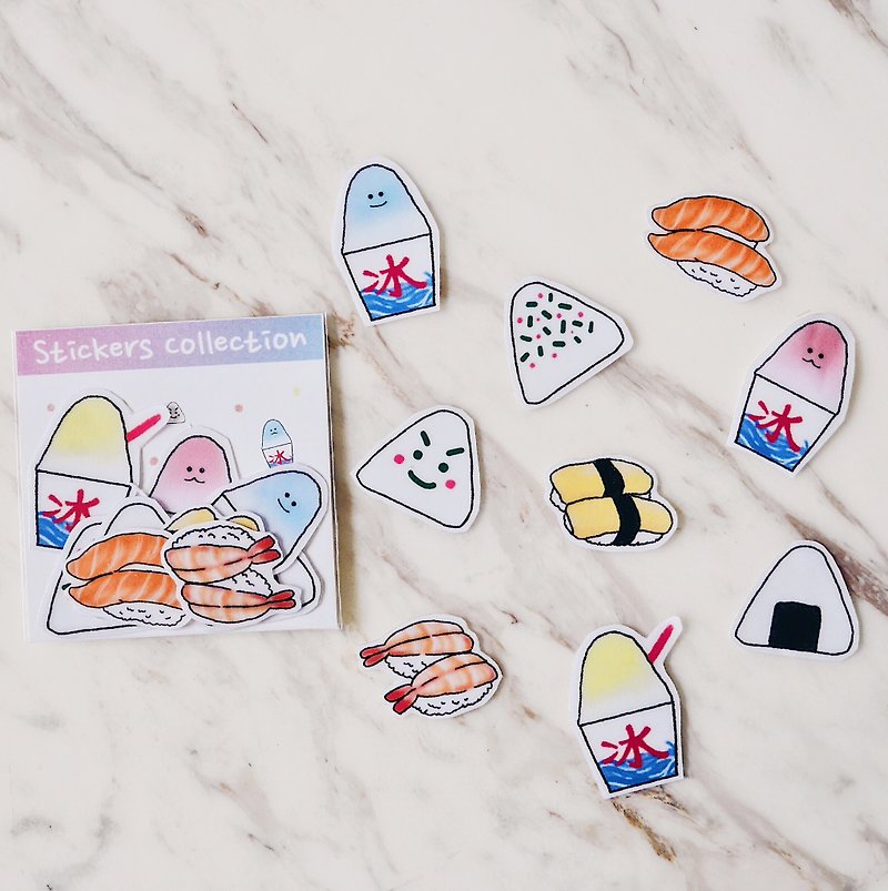 Japanese food 2/transparent sticker - Stickers - Paper Multicolor