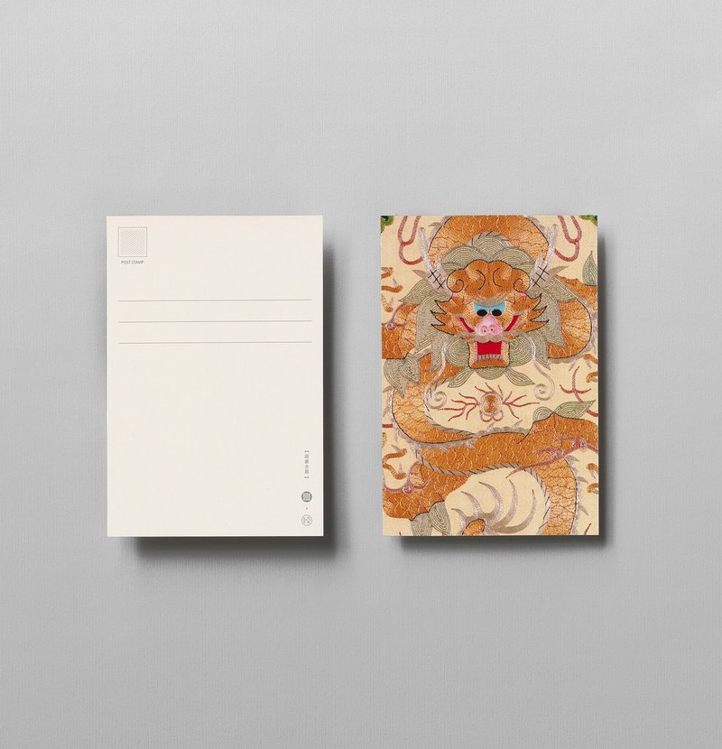 【明信片】錦鏽祥瑞・國書金龍 - 卡片/明信片 - 紙 橘色