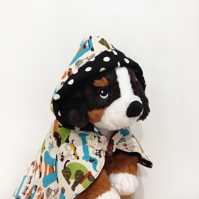 小さな黒い犬のペット服の小さな岬のロット（白）「スポットクリア」 - 洋服・帽子 - コットン・麻 ホワイト