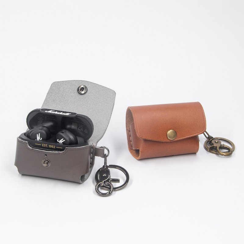 Pre-sale - Marshall Motif II ANC custom earphone leather case with engraved name - หูฟัง - หนังแท้ หลากหลายสี