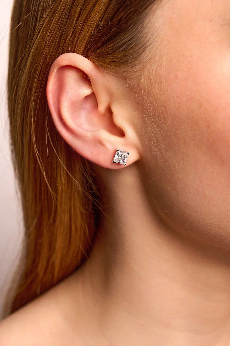 【Super Hot Sale】【Handmade】Super Flash Ice Flower Cut Earrings- 8A Belgian Stone Sterling Silver - Earrings & Clip-ons - Sterling Silver 