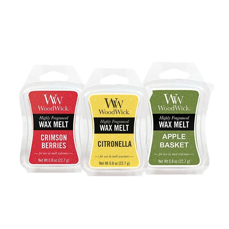 [VIVAWANG] WW1oz fragrance soluble wax (Xiayi three-piece group) Apple basket + deep red berries + lemongrass - Candles & Candle Holders - Wax Multicolor