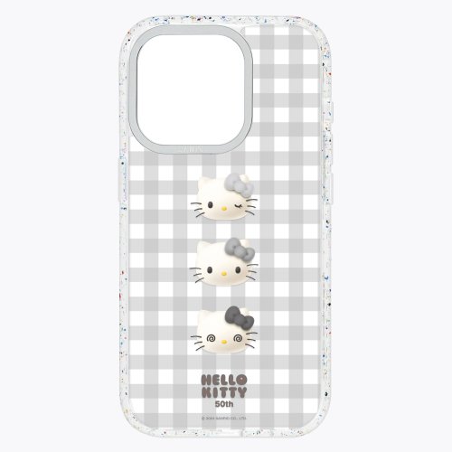 LANI's 風格防摔手機殼 HelloKitty 50週年-野餐趣(灰) 透彩框 標準版/磁吸版 iPhone
