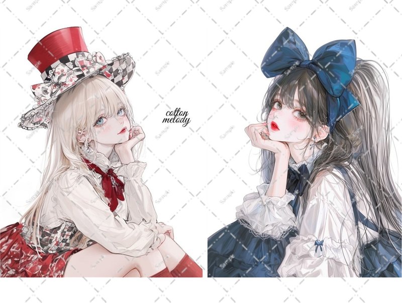 original sticker no.6866 人物ステッカー オリジナルステッカー 人物ステッカー 女の子ステッカー オリジナル人物ステッカー - 貼紙 - 紙 