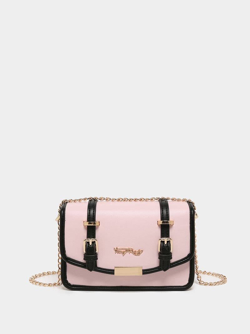 Just Fancy contrast envelope bag - กระเป๋าแมสเซนเจอร์ - วัสดุอื่นๆ สึชมพู