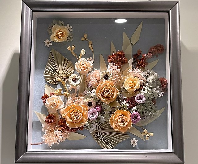 Never withering Flower] Elegant Flower Frame Art Ornament