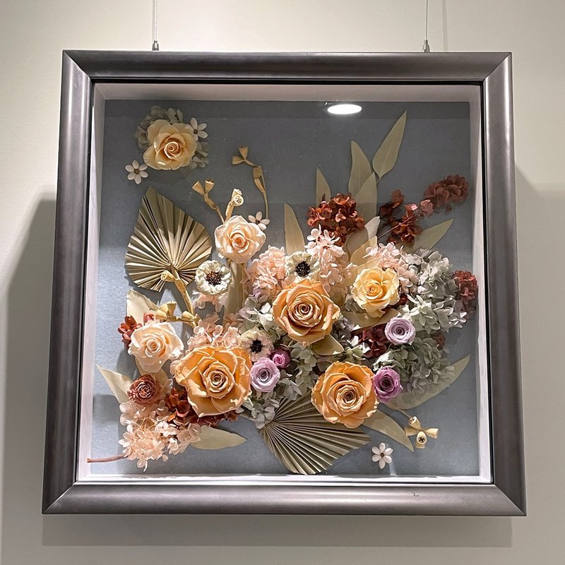 [Never withering Flower] Elegant Flower Frame Art Ornament - Mother's Day Teacher's Day Opening New Home Retirement Gift - ช่อดอกไม้แห้ง - พืช/ดอกไม้ 