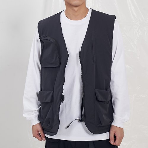Boysnextdoor 雙面夾棉馬甲背心 Multipocket Shirt Jacket/工裝款式/防潑水材/
