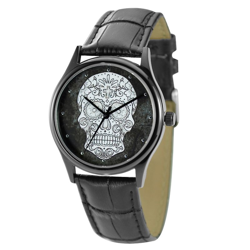 骷髏頭手錶 全球免運 - 男裝錶/中性錶 - 不鏽鋼 黑色