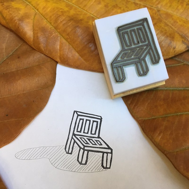 其他材質 印章/印台 白色 - 椅子 手刻印章