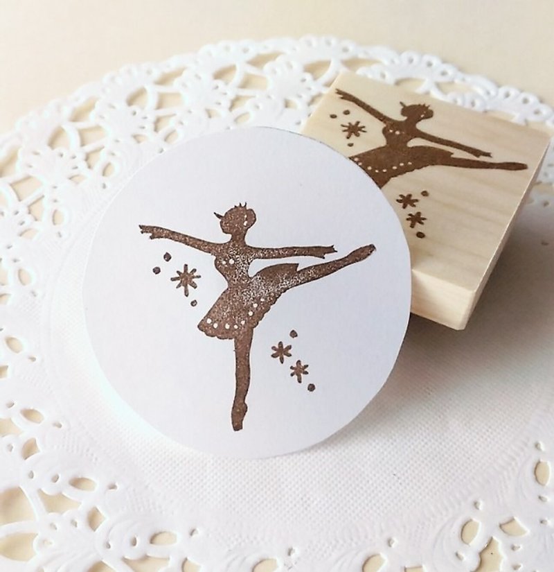 Ballerina sticker / Arabesque - Stamps & Stamp Pads - Rubber Transparent