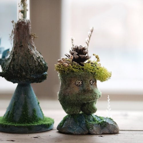 仰式漂浮 Daydream Crafts 手作水泥盆栽 泥塑幻獸盆 手捏水泥 摩艾 泥作 花藝 過年活動