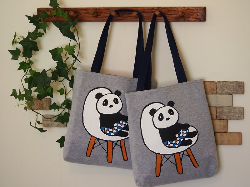 Panda Lily bags - กระเป๋าแมสเซนเจอร์ - ผ้าฝ้าย/ผ้าลินิน 