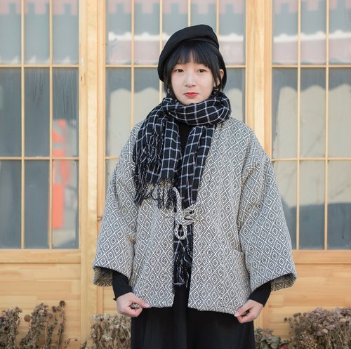 丘山 半纏式日式和服 羽織道袍外套/棉服 無性別穿搭
