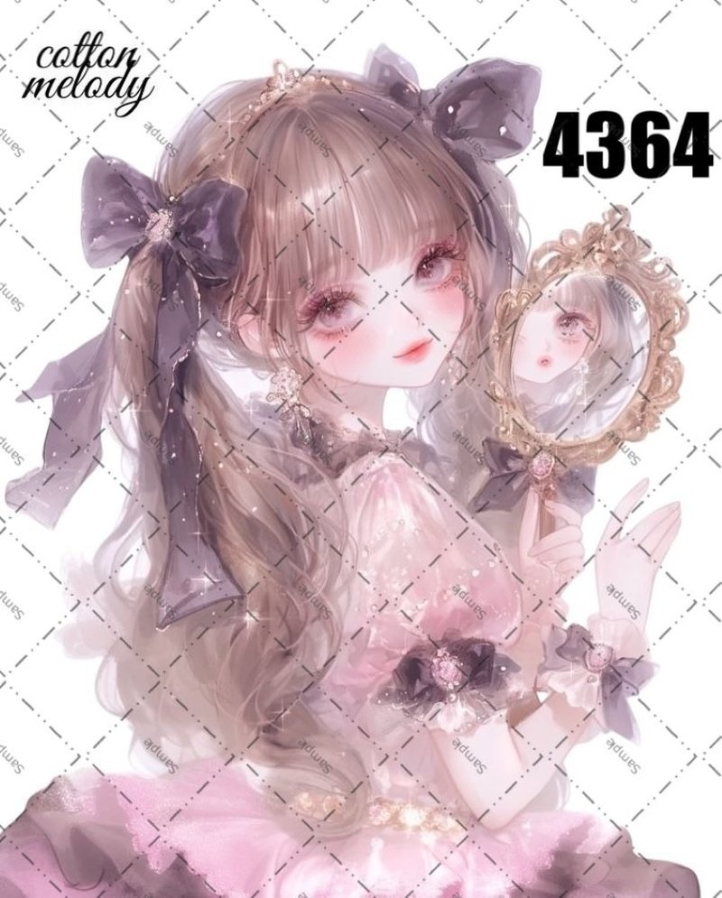 original sticker no.4364 人物ステッカー オリジナルステッカー オリジナル人物ステッカー 装飾ステッカー cotton melody - 貼紙 - 紙 