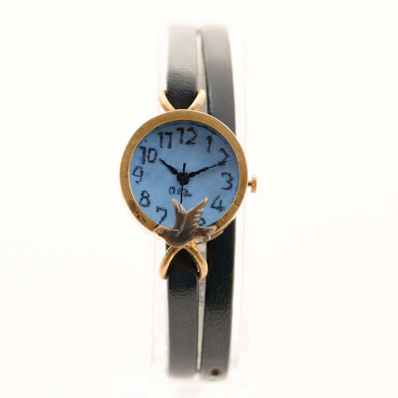 Wrist watch flapping in the sky SS pastel blue - นาฬิกาผู้หญิง - โลหะ สีน้ำเงิน