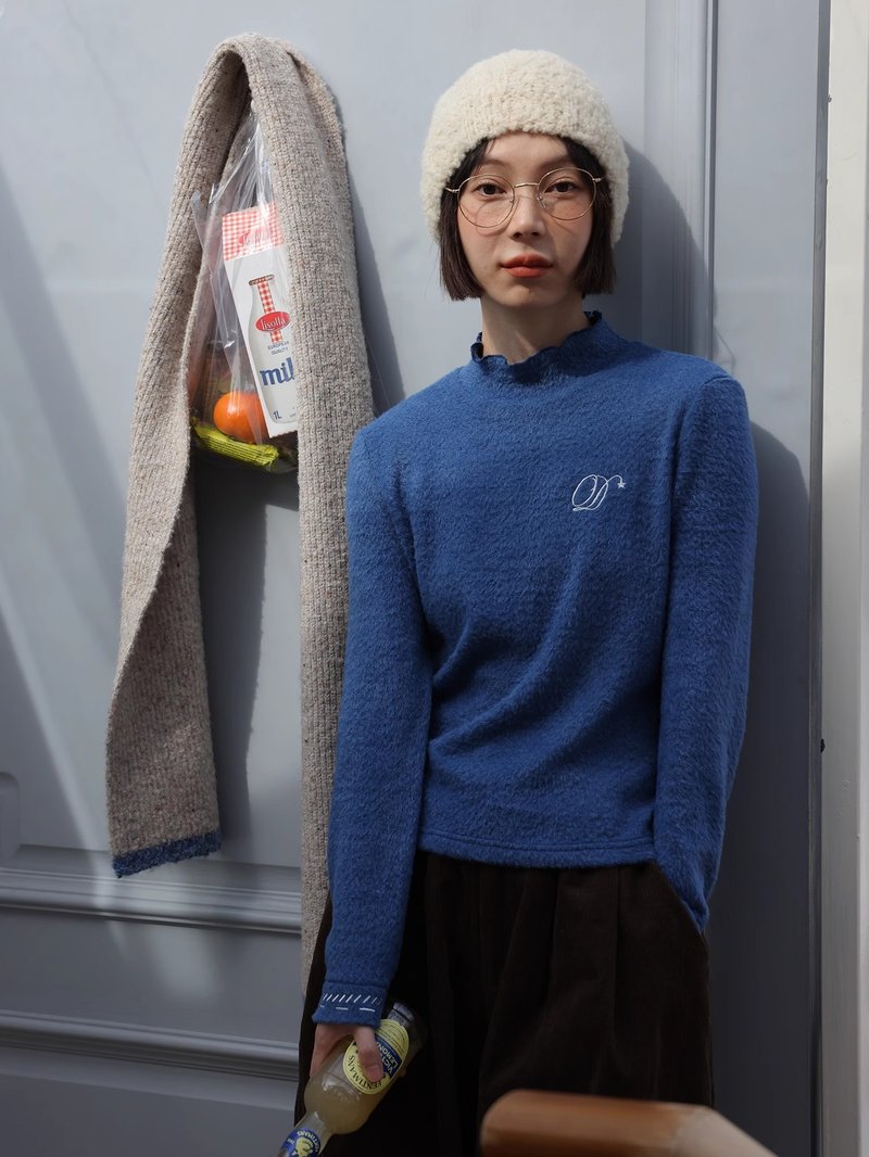 odd maker純色長袖彈力打底衫女內搭秋冬復古百搭針織長袖上衣 - 女上衣/長袖上衣 - 其他人造纖維 