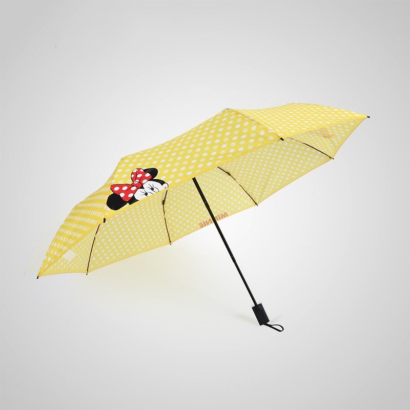 【Germany kobold】Officially authorized by Disney-rain or rain umbrella-polka dot Minnie-yellow - Umbrellas & Rain Gear - Other Materials Yellow