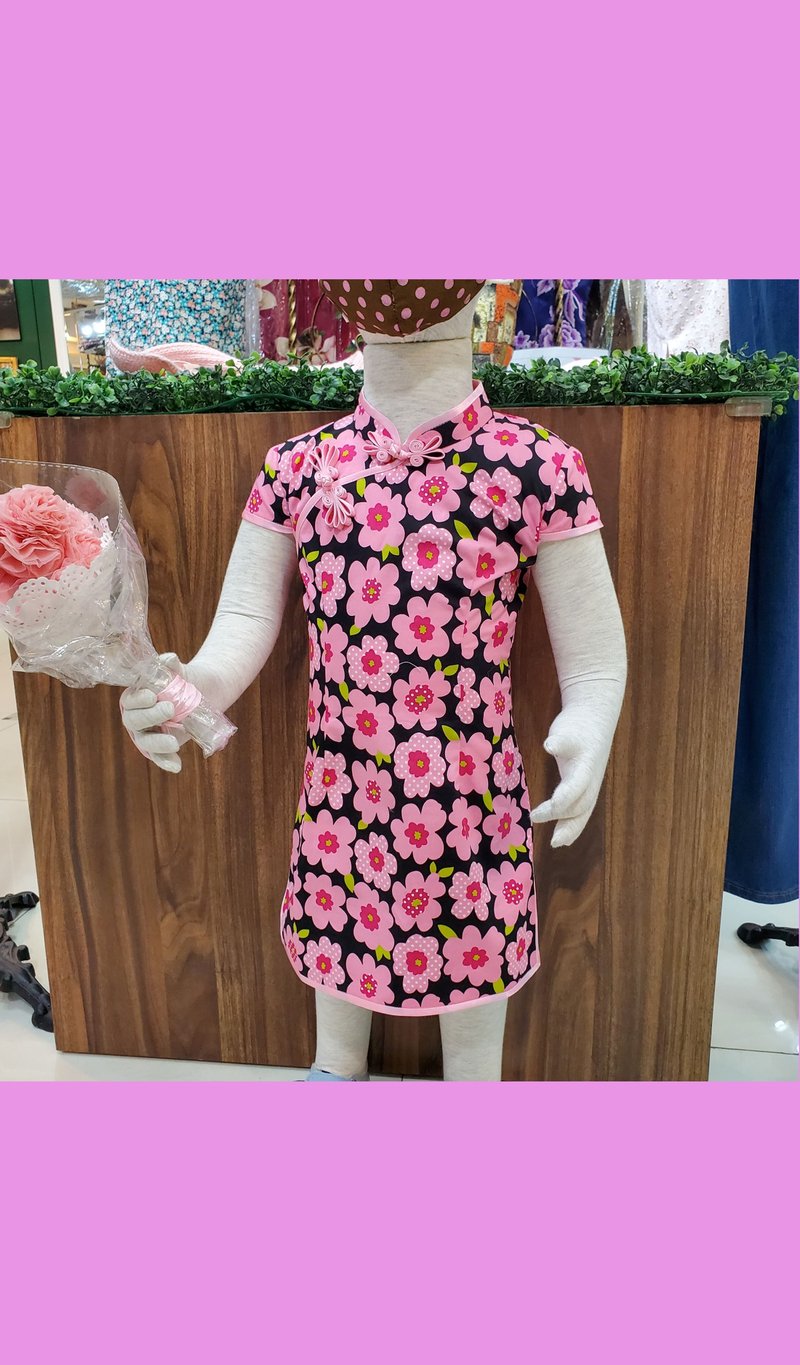 VINTAGE悅裳 新式改良女童旗袍 長裙 連身裙 親子旗袍 春裝系列 - 旗袍/改良式旗袍 - 棉．麻 多色
