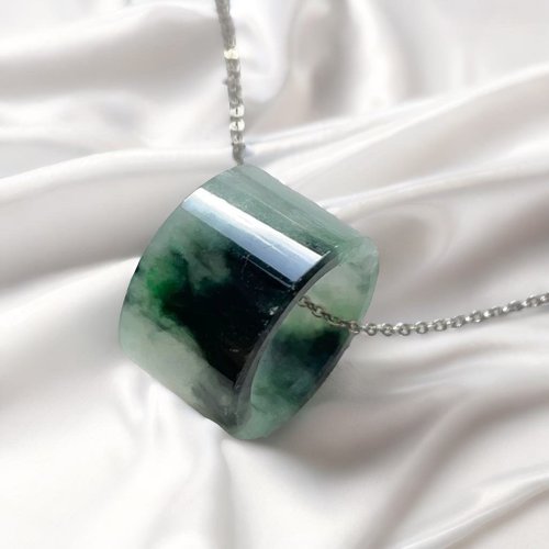 瓔珞珠寶盒 E.L.Jewelry Box 糯飄綠花翡翠路路通項鍊 | 天然緬甸玉翡翠A貨