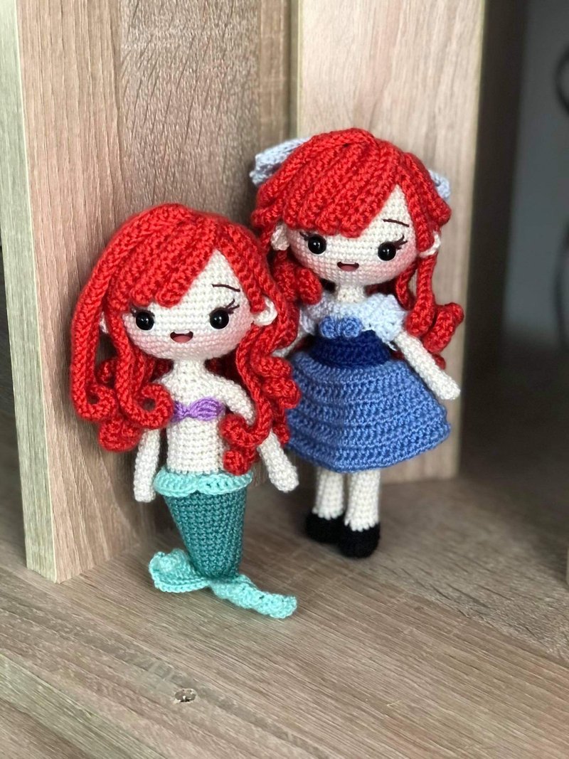 Crochet doll , Ariel , little mermaid , Ariel human , princess doll , amigurumi - 公仔/玩偶 - 其他材質 多色