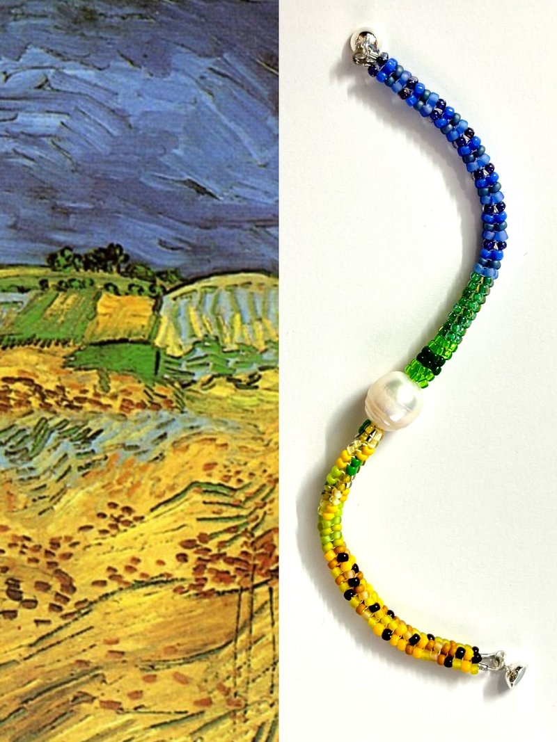 Vincent Willem van Gogh Inspired Handwoven Beaded Bracelet - Bracelets - Glass Multicolor