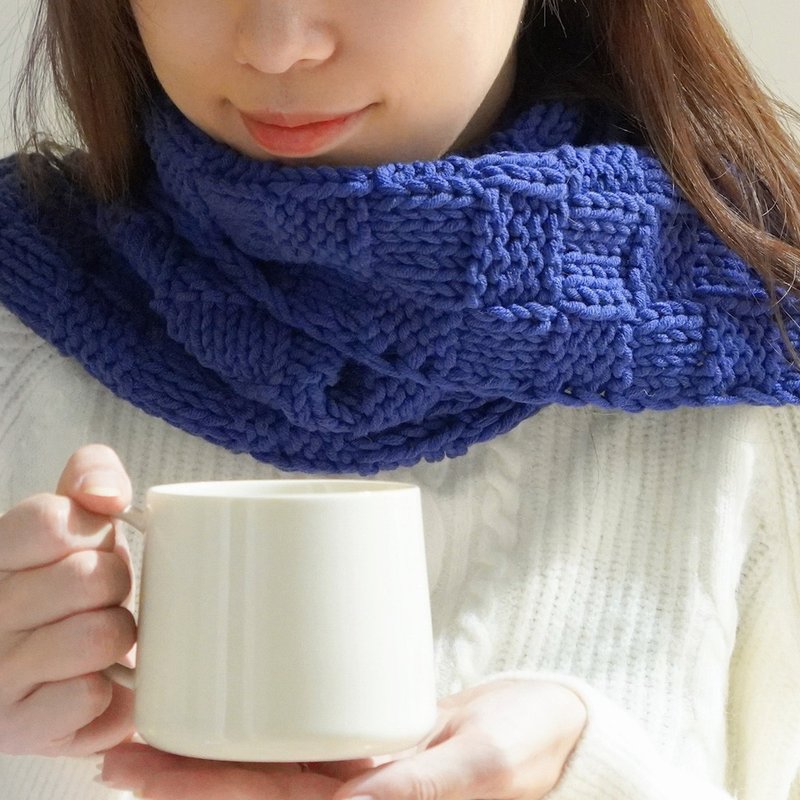 [Taipei Stick Knitting] Checkerboard Scarf/Wool Knitting Experience - เย็บปักถักร้อย/ใยขนแกะ/ผ้า - ผ้าฝ้าย/ผ้าลินิน 