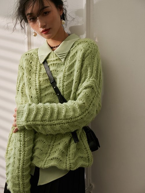 ジェイエムコレクション レディース Cardigan, Combo Created Green Highland Jacquard Leopard  Macy's Mix Petite for アウター セーター ニット 非売品 ニット